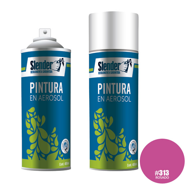 Pintura aerosol"SLENDER"400ml.P/Int.y ext.Rosado (313)