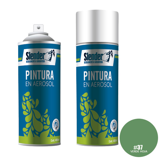 Pintura aerosol"SLENDER"400ml.P/Int.y ext.Verde Hoja (37)