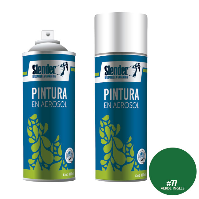 Pint.aerosol"SLENDER"400ml.P/Int.y ext.Verde Ingles (77)