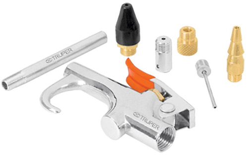 Pistola para sopletear c/6 boquillas     "TRUPER"      JAN-7