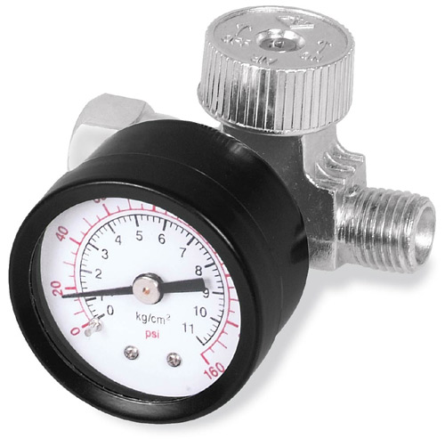 Regulador de aire p/compresor(0-12 BAR)"TRUPER"     REGU-1/4