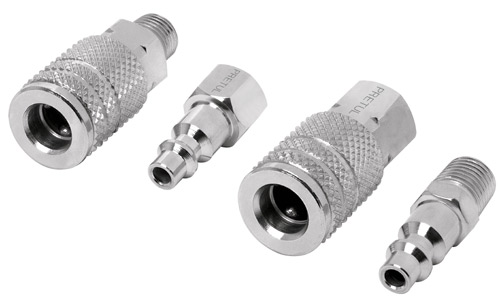 Jgo.coples y conectores acero,4pzas p/compre"PRETUL"CORAL-4P