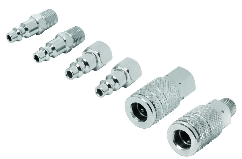 Jgo.cople y conectores acero,6pzas p/compre"PRETUL" CORAL-6P