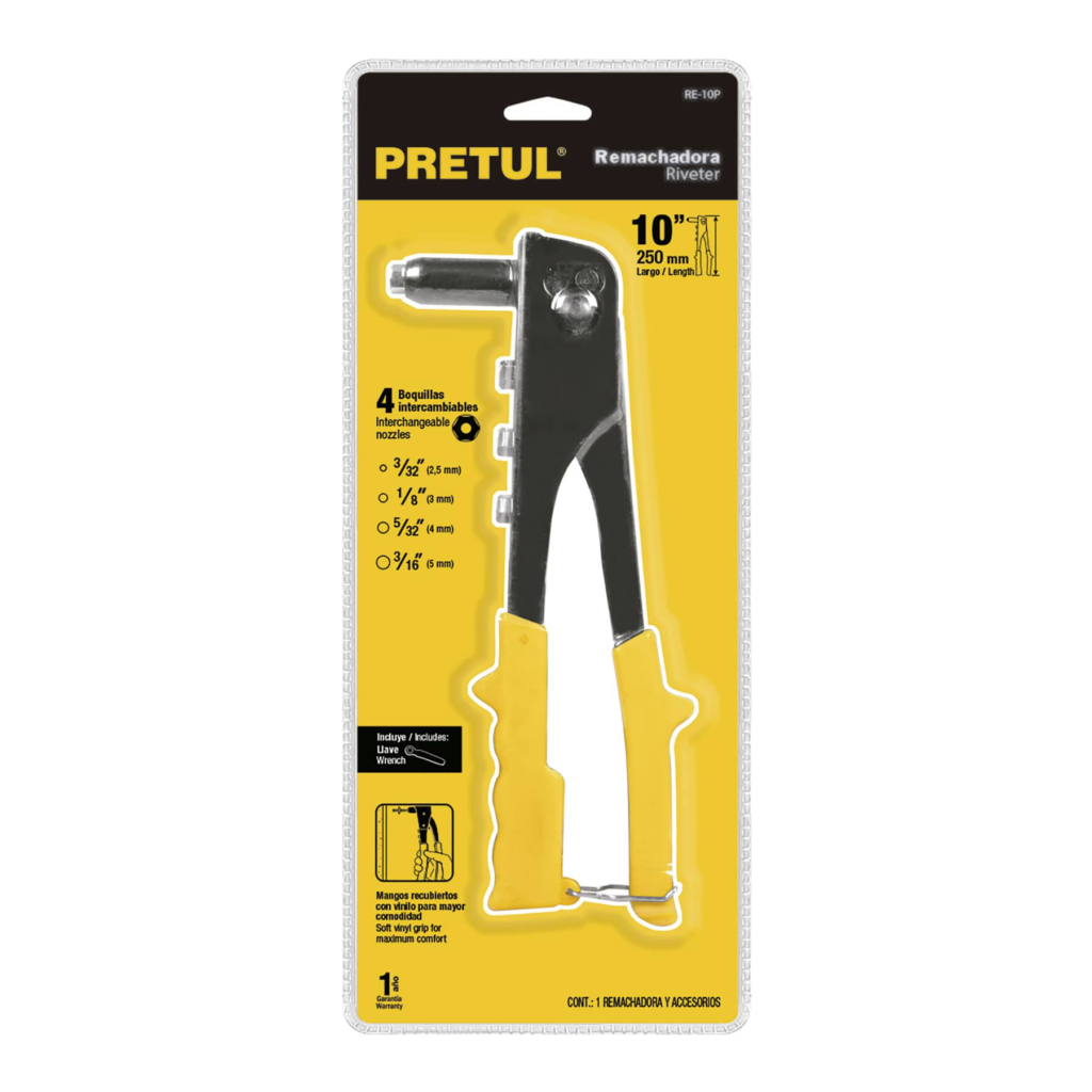 Remachadora 10",puntas intercambiables blis."PRETUL" RE-10P.
