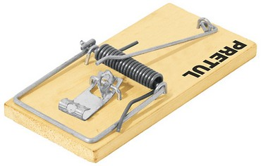 Trampa para ratones de madera "PRETUL"RAT-4M $ xBlis.2Uni