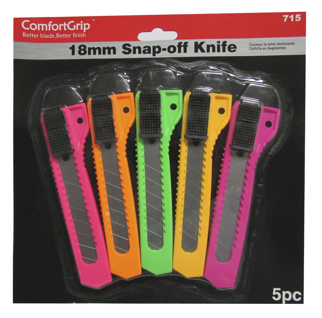 Trincheta plastica 6" "COMFORTGRIP" 715 x blister 5un