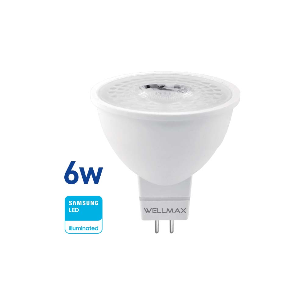 Lámpara LED Dicroica 6w(equi 35w)GU5.3 Bipin Fría"WELLMAX"