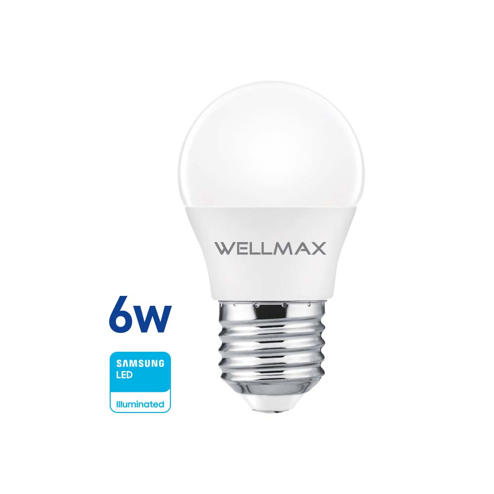 Lámpara LED Gota 6w (equivale 50w) E27 Fría "WELLMAX"