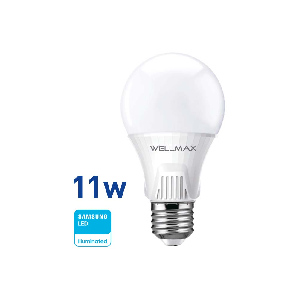 Lámpara LED 11w (equivale 100w) A60-E27, Fría "WELLMAX"