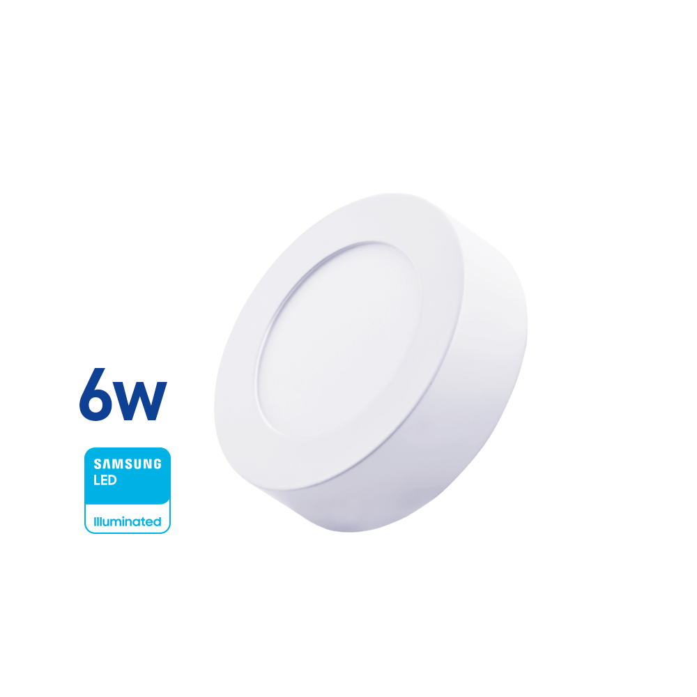 Panel LED Redondo 6w(360Lúm)D:12cm Fría "WELLMAX"