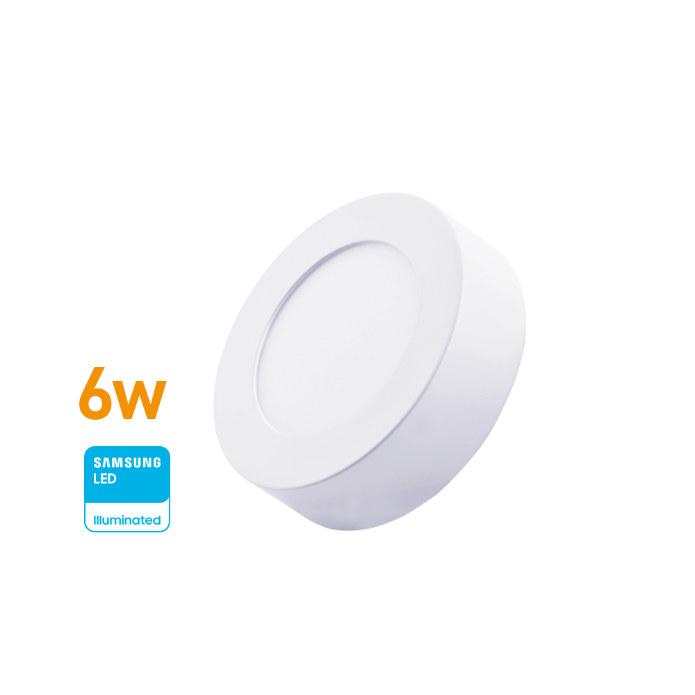Panel LED Redondo 6w(360Lúm)D:12cm Cálida "WELLMAX"
