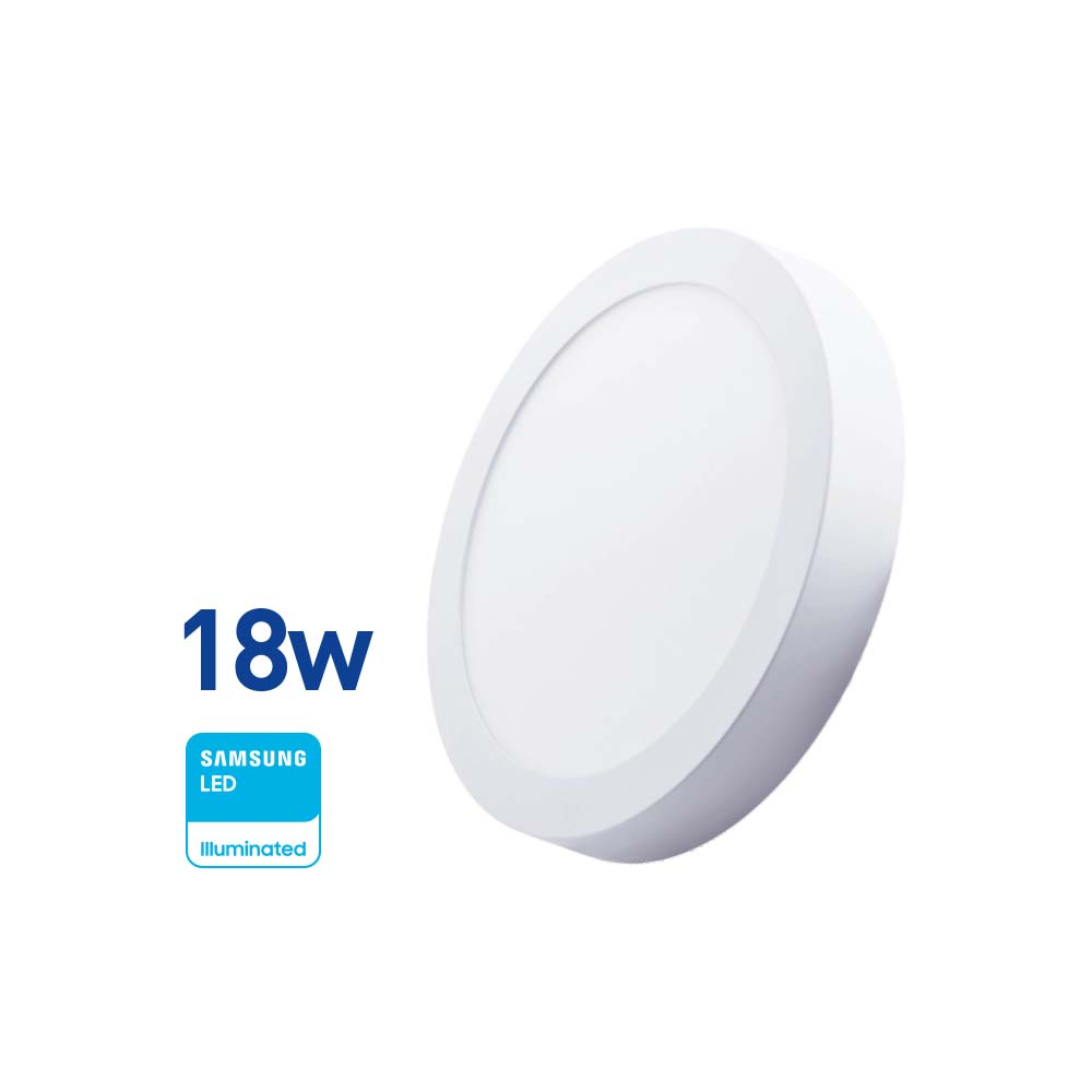 Panel LED Redondo 18w(1350Lúm)D:22cm Fría "WELLMAX"