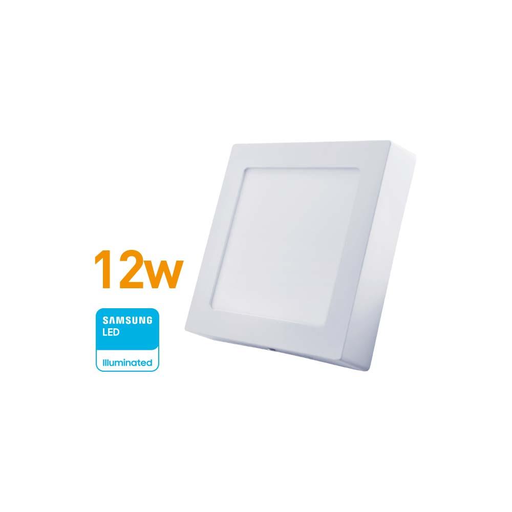 Panel LED Cuadrado 12w(840Lúm)17cm Cálida"WELLMAX"