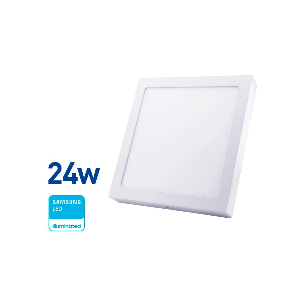 Panel LED Cuadrado 24w(1700Lúm)L:30cm Fría "WELLMAX"
