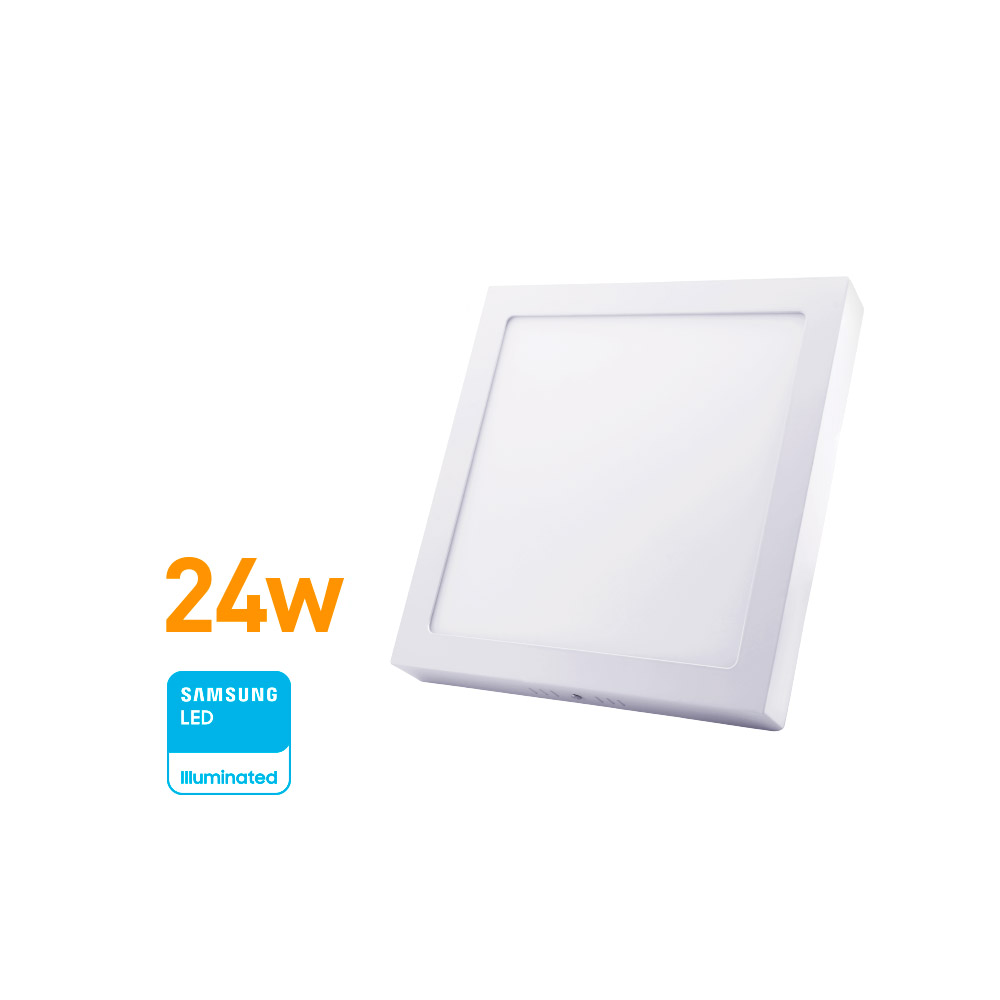 Panel LED Cuadrado 24w(1700Lúm)30cm Cálida"WELLMAX"
