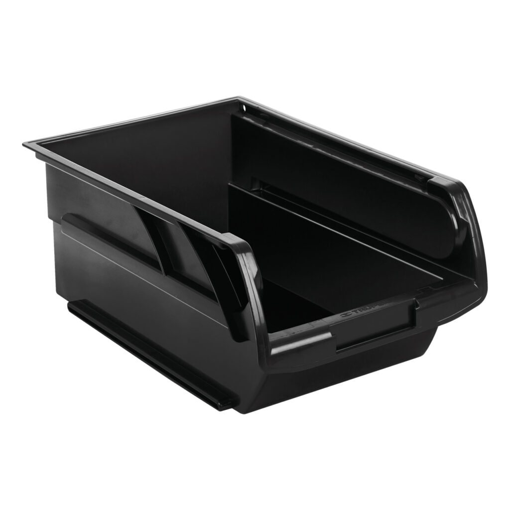 Caja ordenad.apilable negra 21x14x9,5cm"TRUPER" GAV-2.5
