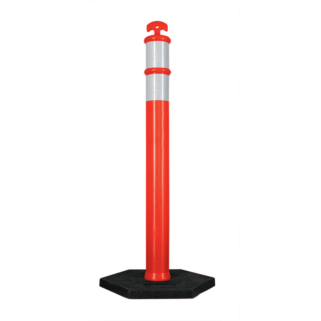 Poste delimitador base hexag.c/reflect.115cm "TRUPER"POS-115