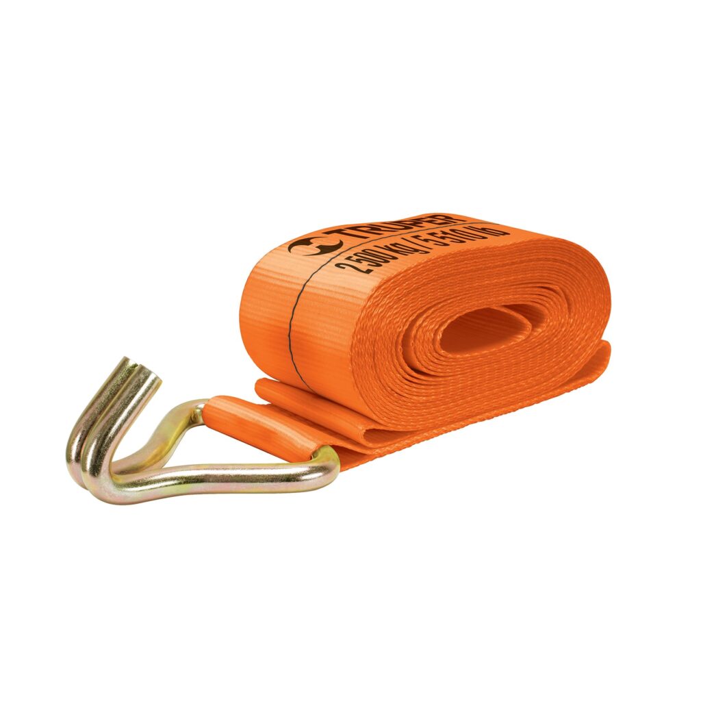 Banda c/gancho J, p/catraca 4"x9m "TRUPER" MAL-B3J