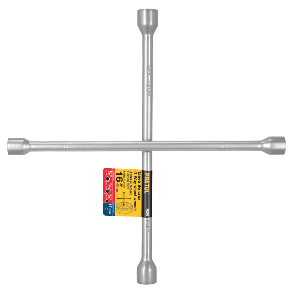 Llave Cruz Universal 16"(17m.3/4,13/16,7/8) "PRETUL"LLCR-16P