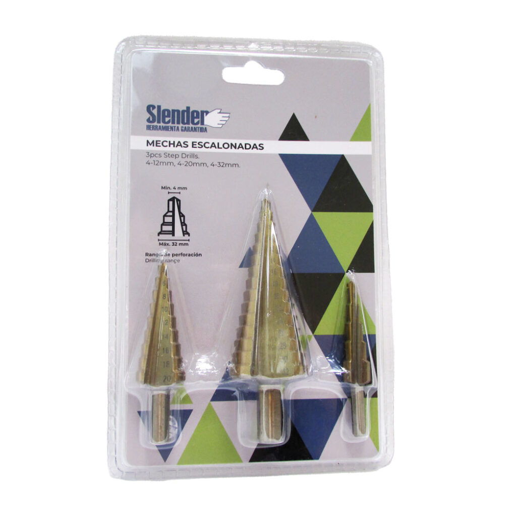 Jgo de 3mechas esc.Titanio(4-12,4-20,4-32mm)"SLENDER"