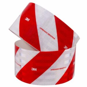 Cinta ref.Roja-Blanc.Diag.APROBADA cj 2un:10cmx1,2mt"3M"xCja