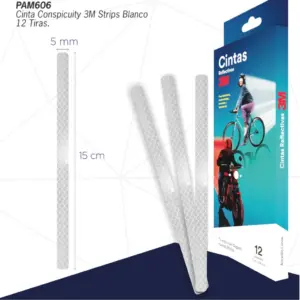 Cinta 12 tiras reflectivas blanca 7x145mm "3M" x 12tiras