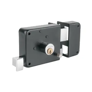 Cerradura negra sobr.p/puertas der(hasta38mm)»HERMEX»CS-756D